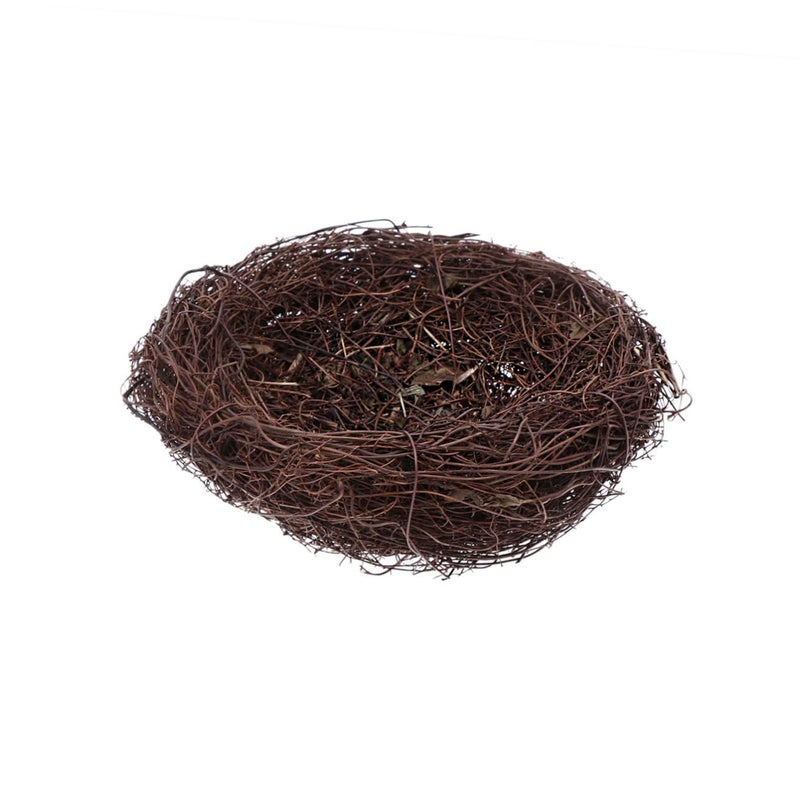 Natural Rattan Knitted Sleeping Bed For Parrot Cockatiel Birds 10x10x3cm - Image 2