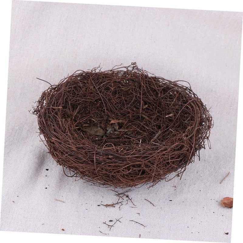 Natural Rattan Knitted Sleeping Bed For Parrot Cockatiel Birds 10x10x3cm - Image 5