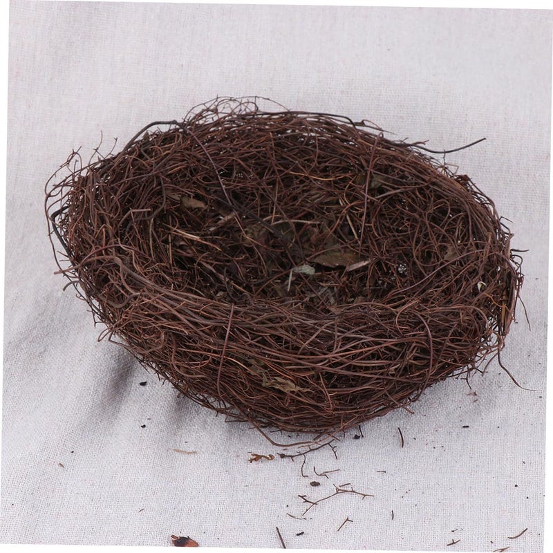 Natural Rattan Knitted Sleeping Bed For Parrot Cockatiel Birds 10x10x3cm - Image 4