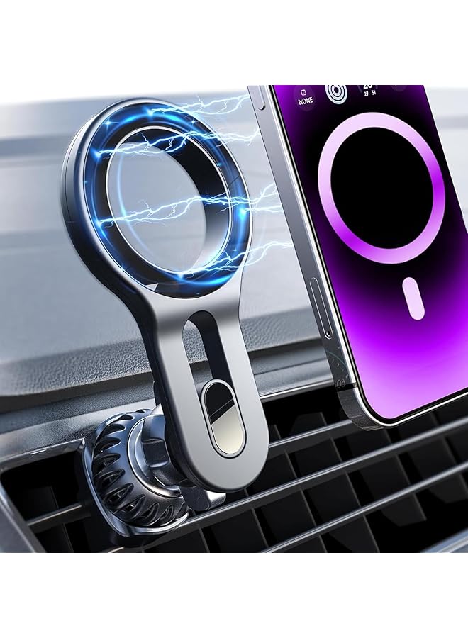 Linjie Car Phone Holder, 360°Rotating Car Magnetic Phone Holder, Compatible With All Smartphones Such As Iphone 15/14/13/12/Samsung S23/Xiaomi/Oneplus (Black) - Image 1