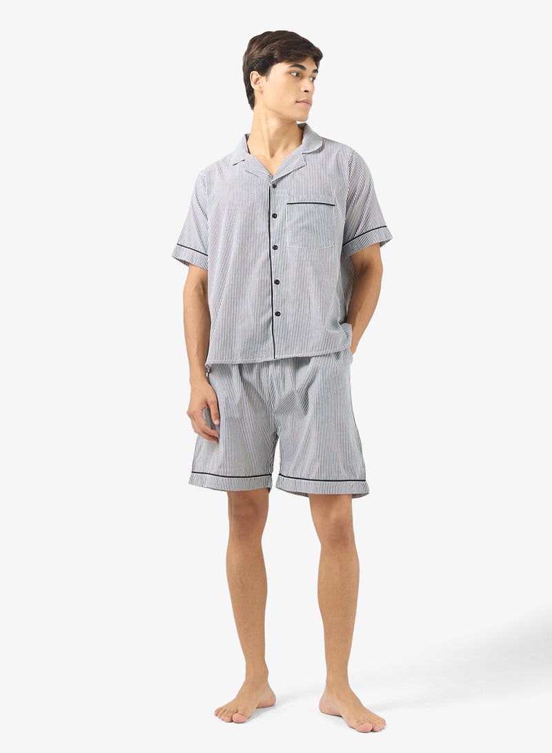 Seventy Five Nightwear Shirt & Shorts Set - Image 1