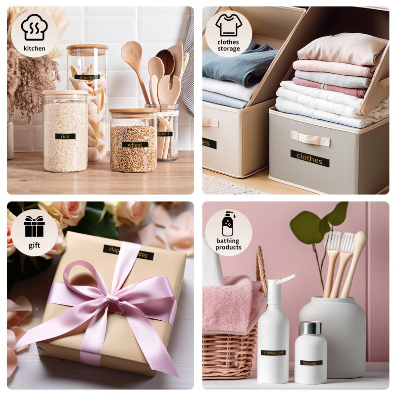 GreaTeam استبدال شريط ملصقات P-Touch الأسود المتوافق مع شريط ملصقات Brother الذهبي على شريط أسود 12 مم 0.47 بوصة TZe-334 لآلة ملصقات Brother PT-D220 PT-H110 PT-D210 PT-D400 PT-P710BT PT-D200، عبوة 5 قطع - Image 5