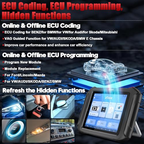 XTOOL D9S PRO ECU Programming and Coding Automotive Scan Tool: 2025 with FCA AutoAuth, Topology Map OBD2 Scanner Diagnostic Tool, Bidirectional/42+ Services, DoIP/CAN FD, 3-Year Update - Image 3