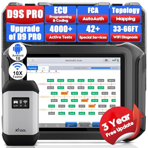 XTOOL D9S PRO ECU Programming and Coding Automotive Scan Tool: 2025 with FCA AutoAuth, Topology Map OBD2 Scanner Diagnostic Tool, Bidirectional/42+ Services, DoIP/CAN FD, 3-Year Update - Image 1