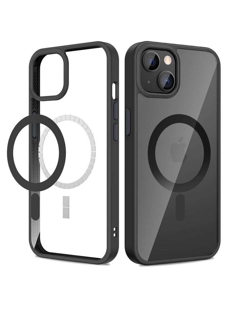 Case Magnetic Case for iPhone 15 6.1   Compatible with Magsafe, Matte Translucent Mobile Phone Case for iPhone 15 6.1  Scratch-Resistant PC Back + TPU Bumper - Image 1