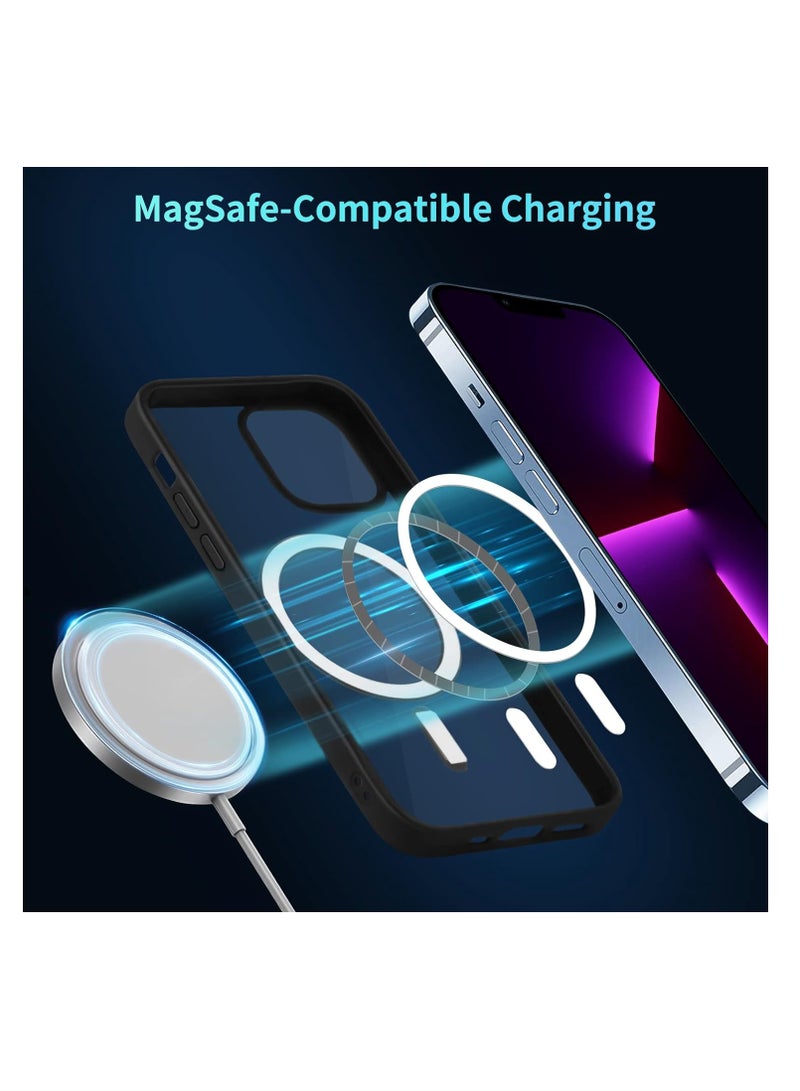 Case Magnetic Case for iPhone 15 6.1   Compatible with Magsafe, Matte Translucent Mobile Phone Case for iPhone 15 6.1  Scratch-Resistant PC Back + TPU Bumper - Image 2