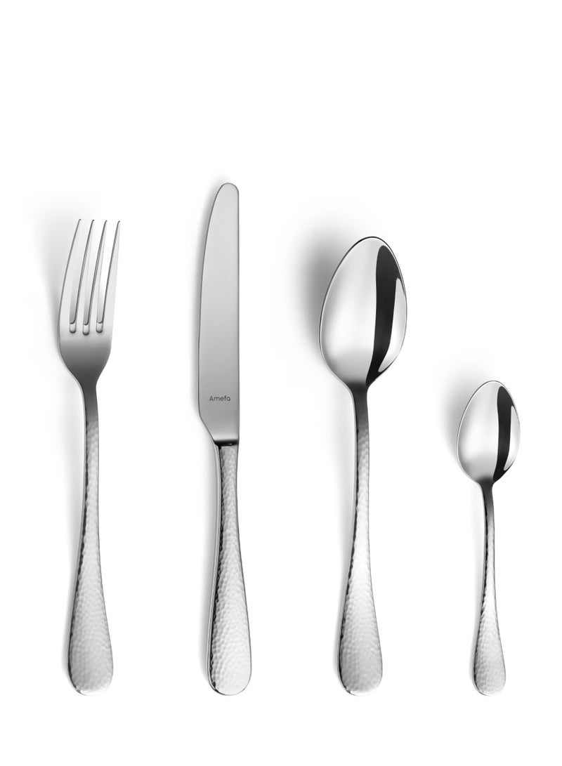 Amefa Sierra 8051 - mirror 18-10 (hammered) - 24Pcs Set in W/Canteen - Image 4