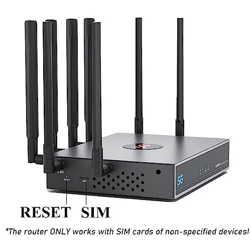 UOTEK موجه بطاقة SIM 5G من UOTEK، مودم WiFi 6 مزدوج النطاق NSA SA مع فتحة بطاقة SIM لمكتب المنزل الذكي، موجه لاسلكي عالي السرعة داخلي - Image 5