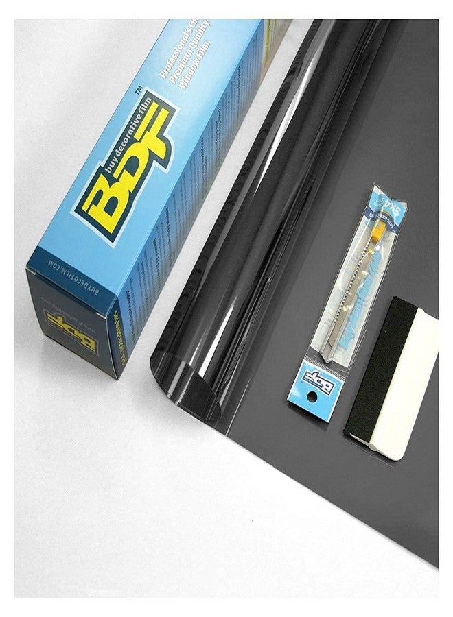 بي دي اف فيلم BDF NA20 للنوافذ، يوفر الخصوصية والتحكم بأشعة الشمس خلال النهار، لون أسود طبيعي 20 (داكن) - 36 بوصة × 12 قدم - Image 2