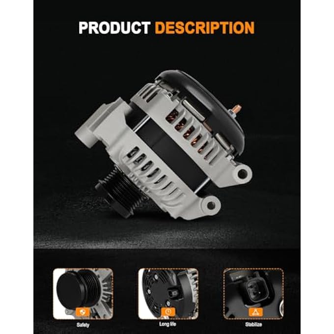 ASAPE 11792 High Output Replacement New Alternator Fit for 2014-2020 for Ram ProMaster 1500 3.6L 2014-2020 for Ram ProMaster 2500 3.6L 2014-2020 for Ram ProMaster 3500 3.6L - Image 4