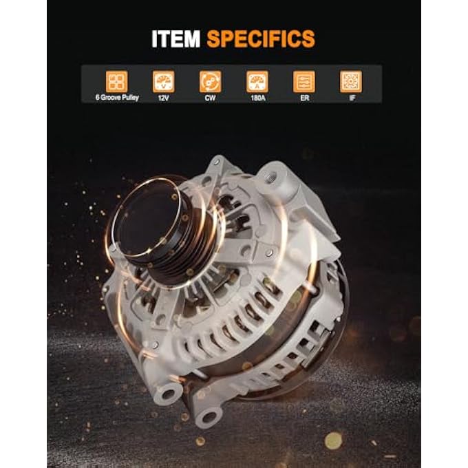 ASAPE 11792 High Output Replacement New Alternator Fit for 2014-2020 for Ram ProMaster 1500 3.6L 2014-2020 for Ram ProMaster 2500 3.6L 2014-2020 for Ram ProMaster 3500 3.6L - Image 2