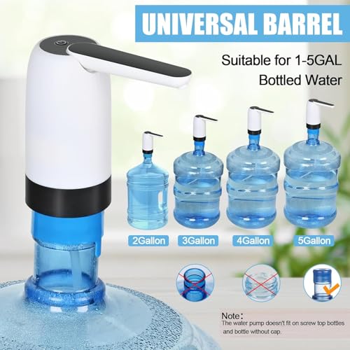 UrbanBite Water Dispenser Pump for 20 Litre Bottle Automatic Wireless Water Can Dispenser with High Efficiency & Low Noise One Touch Control for Home & Office - Black - Image 3