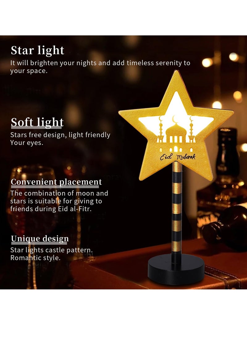 يواوليتي أضواء رمضان ، زينة رمضان ، أضواء نجمة رمضان ، زينة منضدية رمضان ، أضواء حصة علامات أضواء للديكور المنزل - Image 3