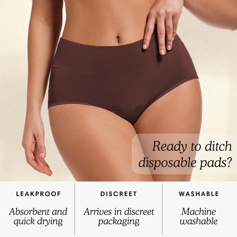 Everdries Washable & Reusable Incontinence Underwear for Women Over 60 - Leakproof, Discreet, Absorbent, Machine-Washable Panties (Comfort Plus, XXL, Pack of 5) - Image 4