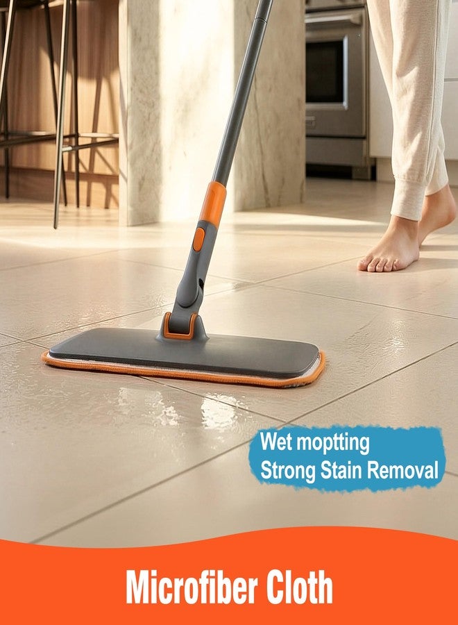 CLEANHOME 2-in-1 Wet Dry Flat Microfiber Mop for Hardwood Floors-Reusable Washable Pads, Telescoping Long Handle Floor Cleaner for Tile Laminate, Pet Hair Removal, Car Detailing & Window Cleaning - Image 4