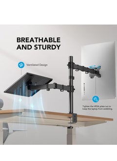 Generic Laptop Monitor Mount, Single Monitor Desk Mount Holds 13-32 inch Computer Screen, Laptop Notebook Desk Mount Stand Fits Up to 17 inch, Fully Adjustable Weight Up to 10 Kg  - Image 2
