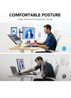 Generic Laptop Monitor Mount, Single Monitor Desk Mount Holds 13-32 inch Computer Screen, Laptop Notebook Desk Mount Stand Fits Up to 17 inch, Fully Adjustable Weight Up to 10 Kg  - Image 5