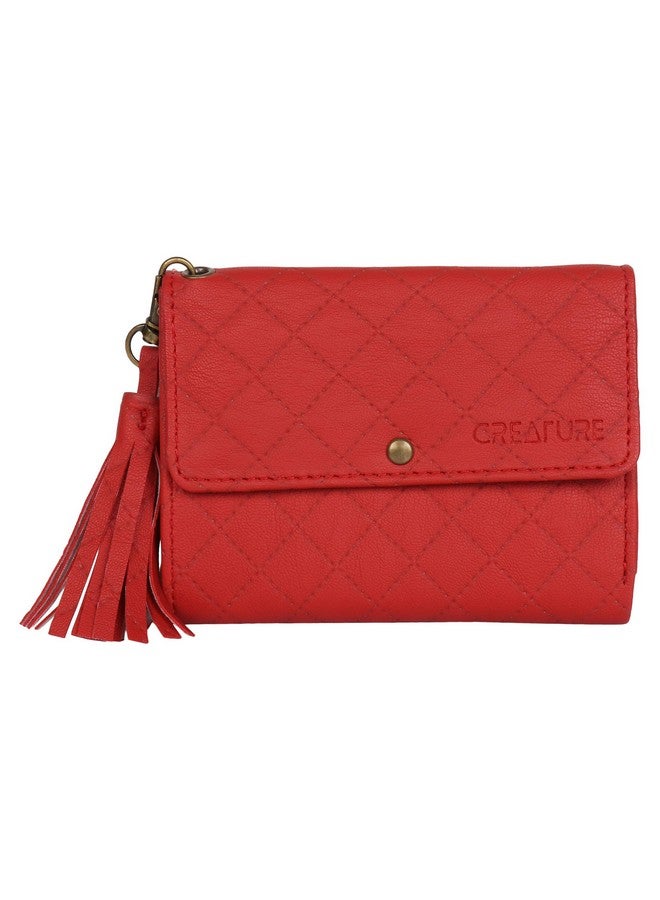 CREATURE Cris-Cros Design Women's Small Clutch With Multiple Card Slots (Color-Red||SCL-06) (Red) - Image 1