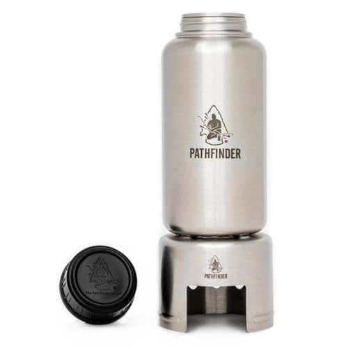 The Pathfinder School Stainless Steel 32oz Water Bottle, Cup with Bat Wing Handles, and Stove Set - Image 3
