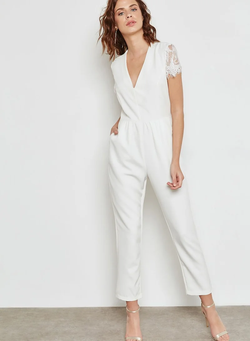 ELLA Lace Sleeve Jumpsuit