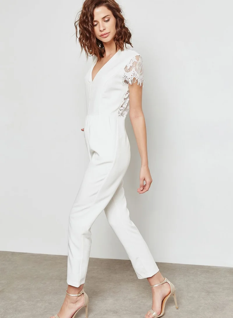 ELLA Lace Sleeve Jumpsuit