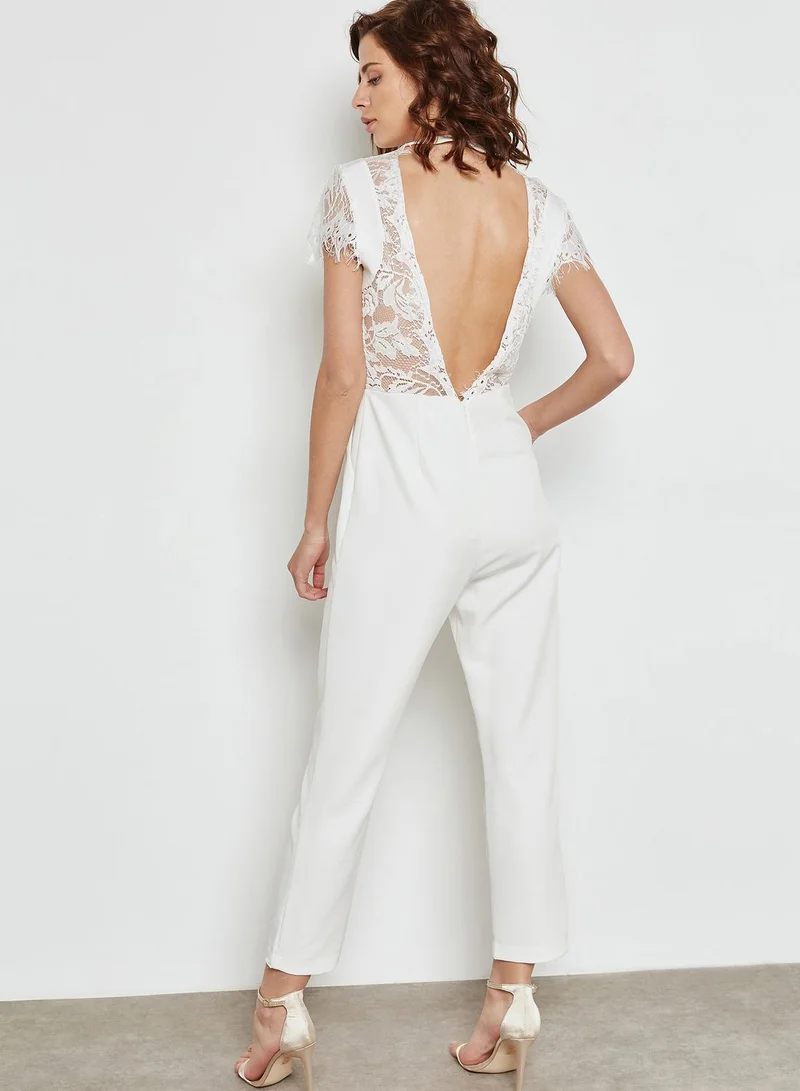 ELLA Lace Sleeve Jumpsuit