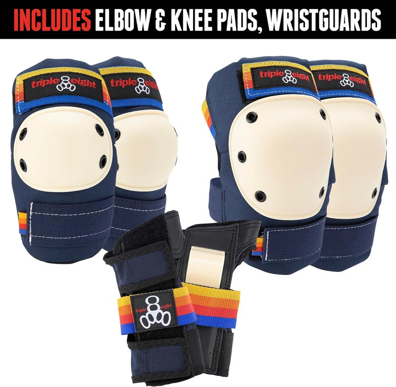 Triple Eight Saver Series Protective Pad Set - Knee, Elbow, and Wrist Guards - Image 3