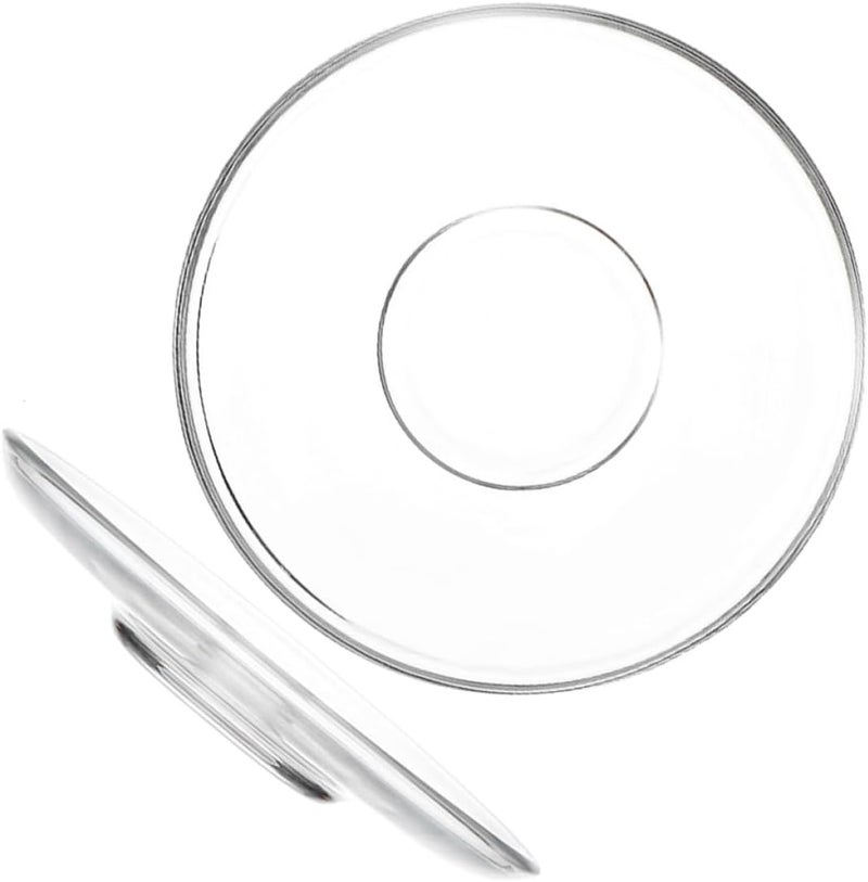 2pcs Glass Tea Saucers 12x12cm Small round Plates for Snacks Dessert Fruit Serving Glass Plates Set for Home and Outdoor Use - Image 1