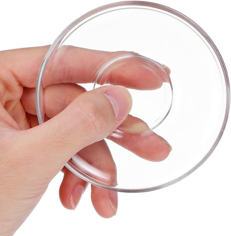 2pcs Glass Tea Saucers 12x12cm Small round Plates for Snacks Dessert Fruit Serving Glass Plates Set for Home and Outdoor Use - Image 4