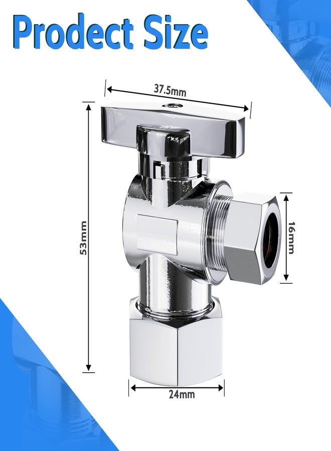 VINTEX Toilet Connector Plumbing kit，Complete Toilet Set Valve with 12" Long Stainless Steel Toilet Connector Hose，1/2 inch NOM Inlet x 3/8 inch OD Compression Outlet Angle Shut Off+Escutcheon Plate - Image 3