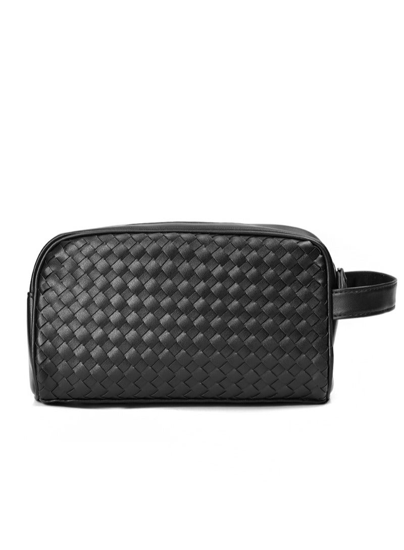 Men's Business Clutch Large Capacity Casual Washing Bag Clutch Wallet Black