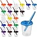 Marspark 40 Pieces Paint Cups with Lids for Kids Toddler No Spill Paint Cups with Brushes Acrylic Washable Spill Proof Painting Containers for Art Supplies Kids Early Learning Watercolor - Image 3