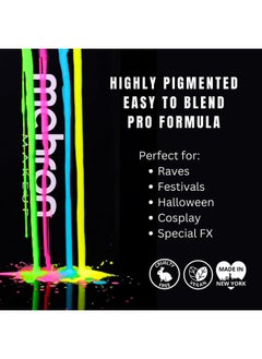 mehron Mehron Makeup Paradise Makeup AQ Face & Body Paint (1.4 oz) (Vulcan - Neon Red/Pink UV)  - Image 4