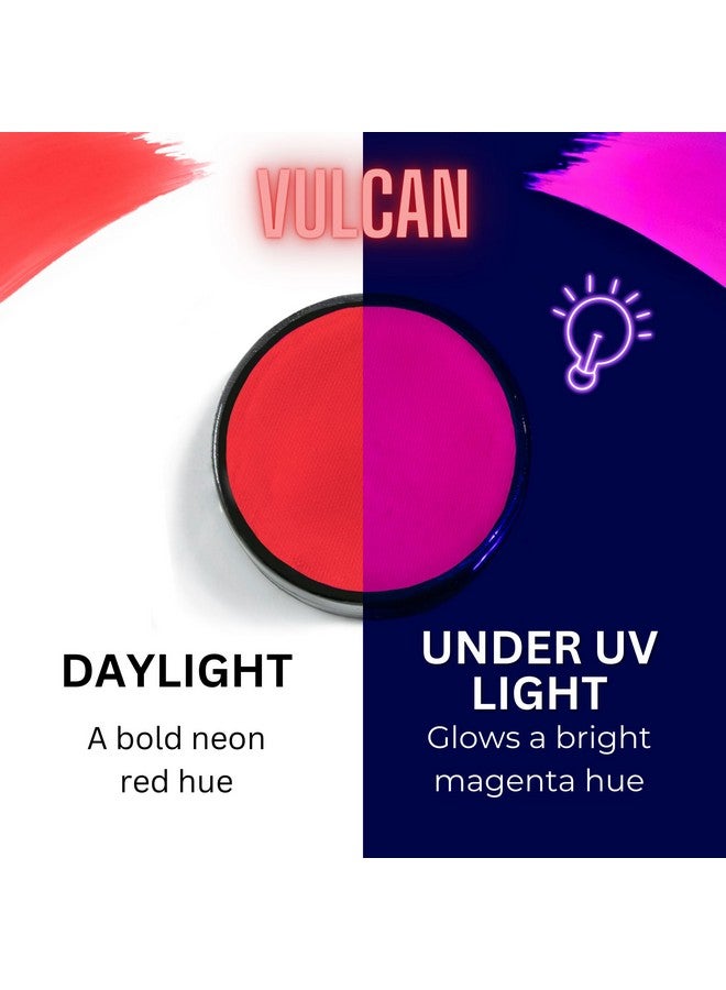 ميهرون ألوان الوجه والجسم AQ من Mehron Makeup Paradise Makeup (1.4 أونصة) (Vulcan - أحمر نيون/وردي UV) - Image 2