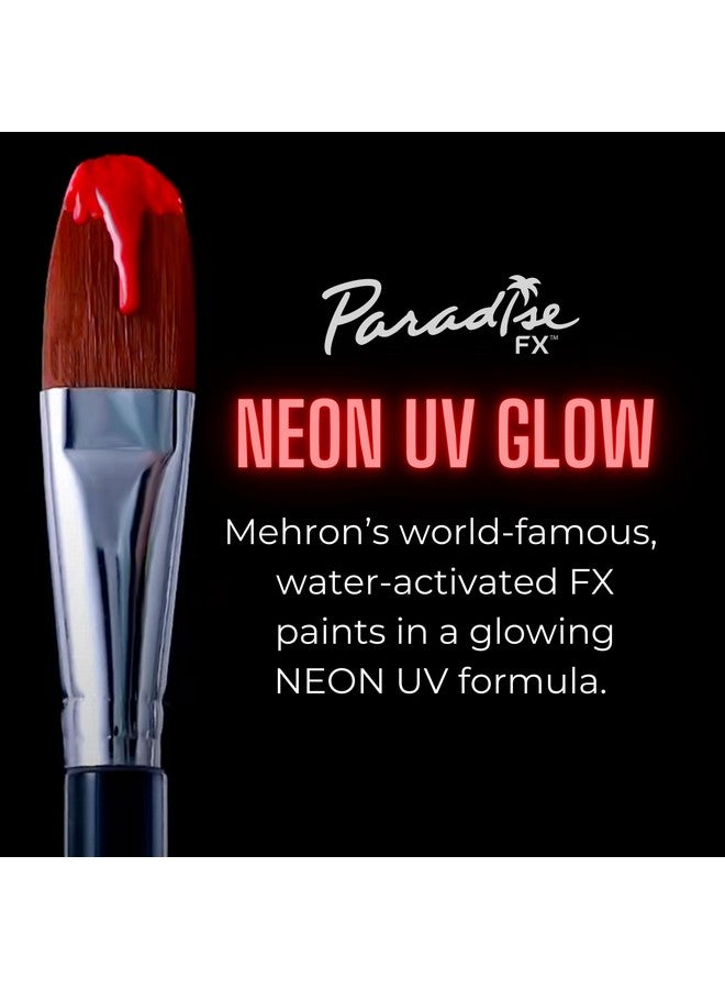 ميهرون ألوان الوجه والجسم AQ من Mehron Makeup Paradise Makeup (1.4 أونصة) (Vulcan - أحمر نيون/وردي UV) - Image 3