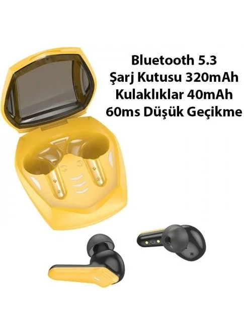 Polhammobile Polham BT5.3V Bluetooth Headset with Game Mode, No Sound Delay, Microphone, Long Charging, Gaming Headset