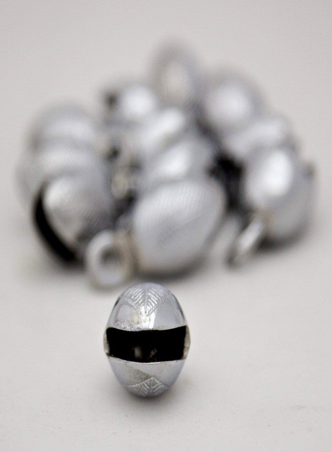 India Arts Brass Acorn Shape Bells-Chrome Plated1.5"-Dozen - Image 3