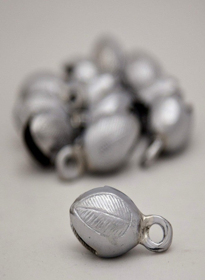 India Arts Brass Acorn Shape Bells-Chrome Plated1.5"-Dozen - Image 2