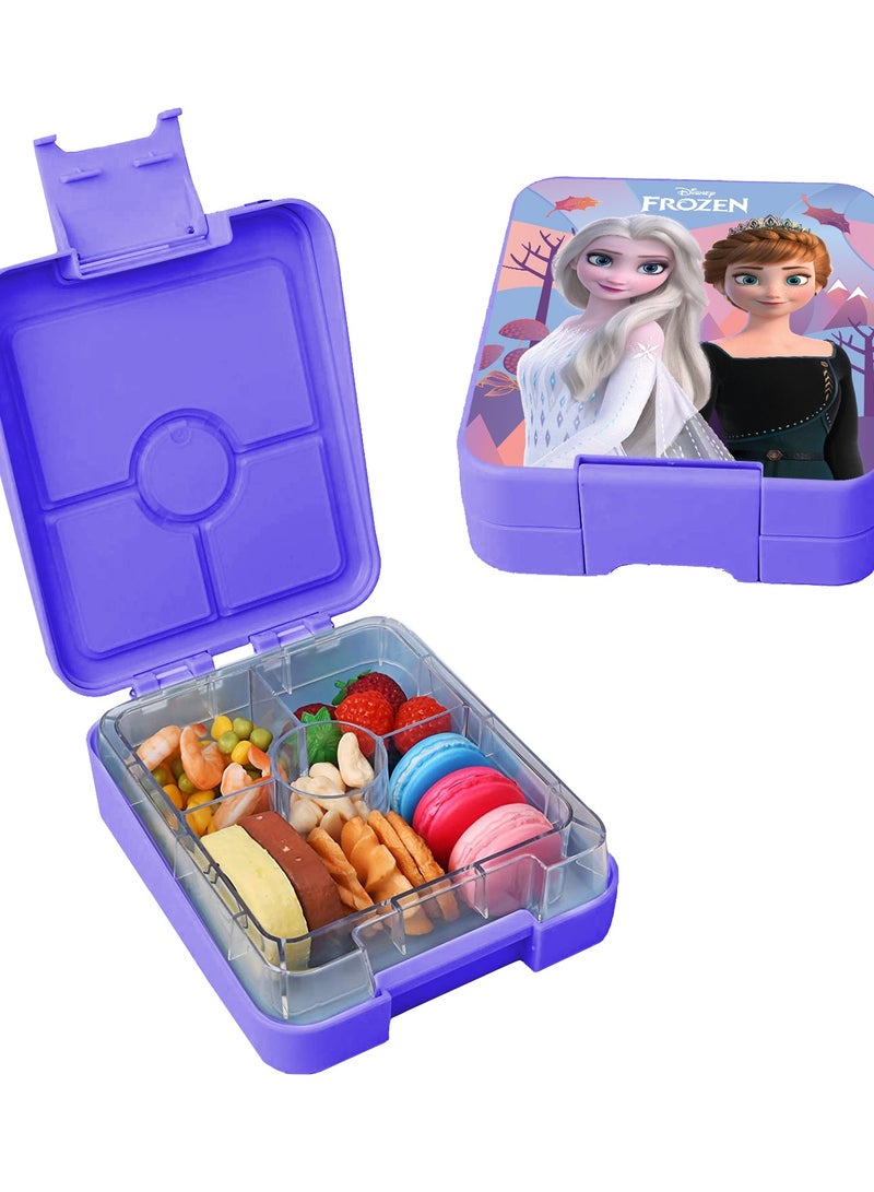 ديزني علبة وجبات بينتو فروزن للأطفال – تصميم أميرة ديزني إلسا وآنا – صغيرة، ملونة وعملية للمدرسة - Image 1