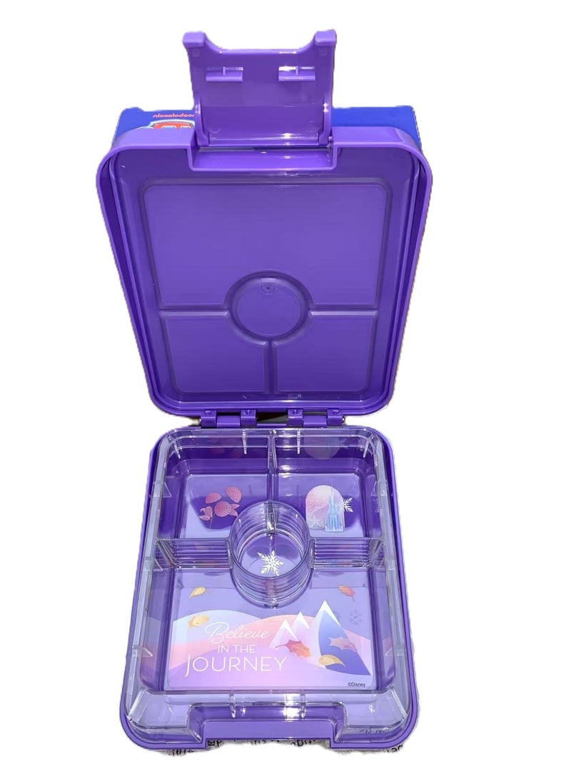 ديزني علبة وجبات بينتو فروزن للأطفال – تصميم أميرة ديزني إلسا وآنا – صغيرة، ملونة وعملية للمدرسة - Image 2