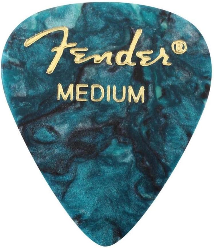 Fender Premium Celluloid Guitar Picks 351 Shape, Ocean Turquoise, Medium, 12-Pack - Image 1