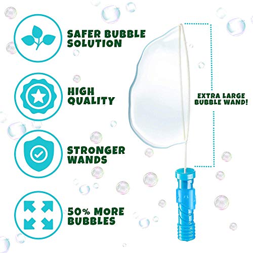MAPIXO Bubble Wand, 28 Pack 14’’ Big Bubble Wands Bulk(7 Colors), Non-Toxic Smelless Bubble Toy for Kid Child Birthday Party Favor Wedding Summer Outdoor Pool Activity Bathroom Bath Toys - Image 3