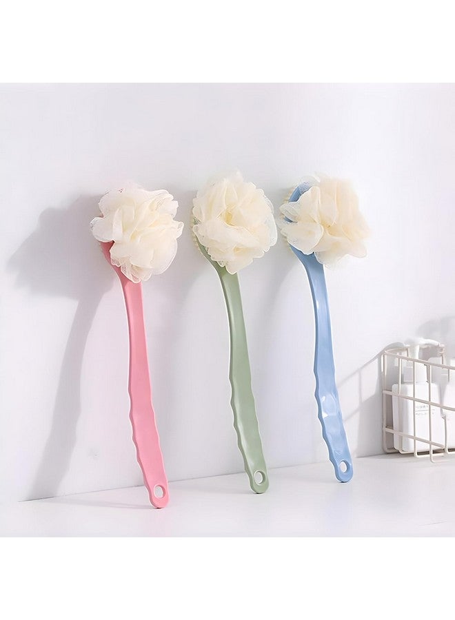 Sarthu Bath Brush - Brush with Soft Loofah and Bristles, Back Scrubber with Curved Long Handled Shower Brush for Women & Men.(Multi color pack of 2) - Image 4