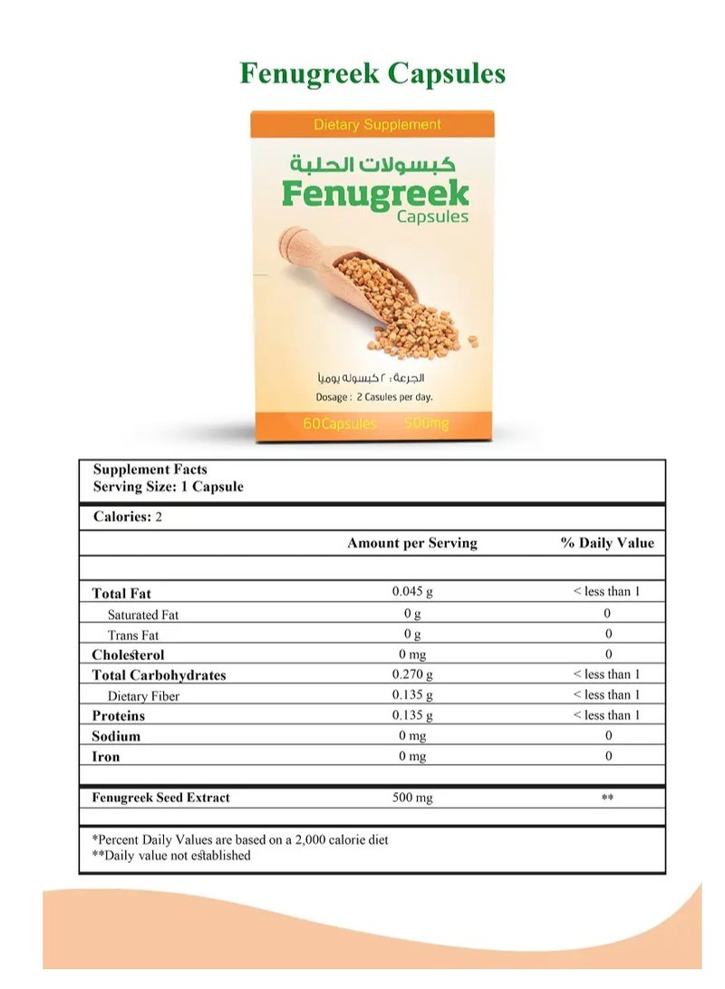 Eckhart Fenugreek Capsules General Wellness Support 2 Packs × 60 Capsules - Image 3