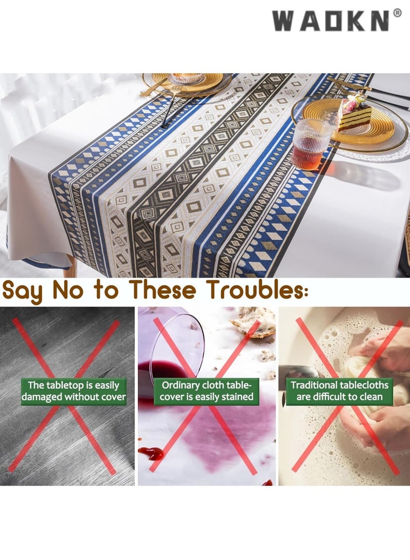 دبليو أيه أو كي أن مفرش المائدة البلاستيكية مفرش المائدة البلاستيكية مفرش المائدة - Image 4