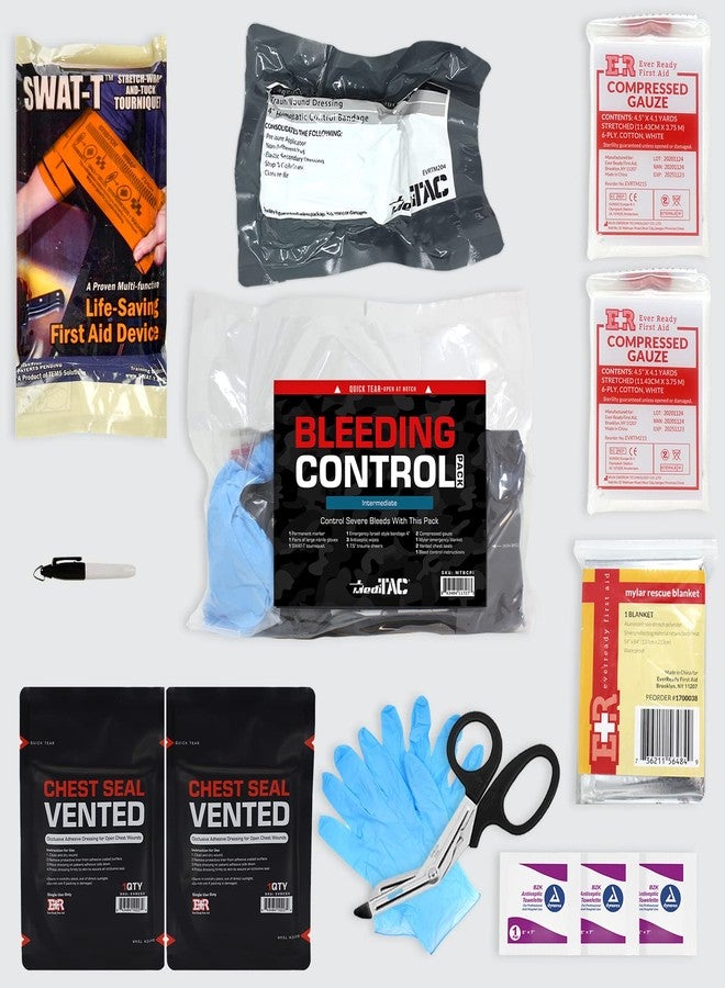 MediTac Intermediate Bleeding Control Pack Feat. SWAT-T Tourniquet, Emergency Bandage and Compressed Gauze Dressing - Intermediate - Image 3