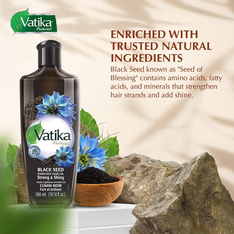 Vatika Naturals Black Seed Enriched Hair Oil 300ml - Image 3