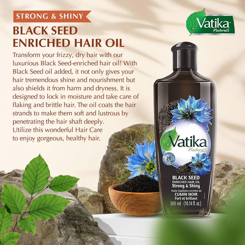 Vatika Naturals Black Seed Enriched Hair Oil 300ml - Image 2