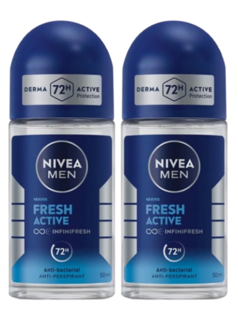 نيفيا منعش نشط إنفينيفريش 72 ساعة 50 مل (عبوة من قطعتين) - Image 1