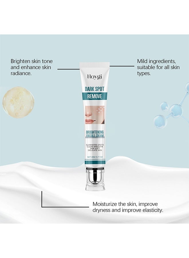 Hoygi Brightening Freckle Cream - Ultimate Brightening & Freckle Removal Cream - Powerful Whitening Cream for Age Spots, Dark Spots, and Skin Pigmentation | Fade Freckles, Chloasma, and Sun Spots for Even Skin Tone-20g - Image 4